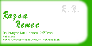 rozsa nemec business card